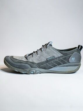 Merrell Mimosa Lace Hiking Shoes in Black Gray Leather Women’s Size 9.5